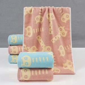 <strong>Kim</strong> Ryan Thickened Colored Yarn Towel 34x74cm Cartoon Style Absorbent Polyester Cotton Face Towel Home Use - Product Image 2