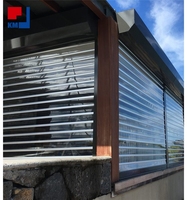 Porte à enroulement transparente automatique commerciale, porte à enroulement électrique extérieure pour supermarché