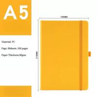 Carnet de notes économique en cuir PU avec logo personnalisé, couverture rigide, 100 feuilles, journal quotidien, cadeau