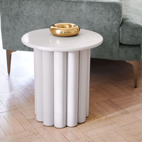 Table basse en bois pour salon, table basse design, table d'appoint ronde