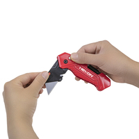Couteau utilitaire pliable avec manche pliable en alliage de zinc et lame rétractable avec embout de tournevis