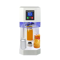 Machine de mise en conserve électrique automatique commerciale pour les canettes de boissons gazeuses et les bouteilles en verre, facile à utiliser, scelleuse de canettes
