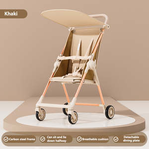 Poussette pliable légère avec roues silencieuses et plateau amovible, vente en gros d'usine - Product Image 2