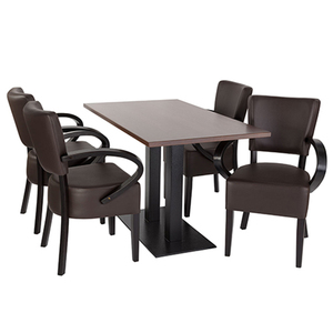 4 plazas de madera mesa de comedor y silla asientos restaurante + establece - Product Image 3