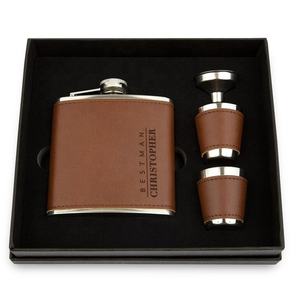 Ensemble de flacons à liqueur en acier inoxydable recouvert de similicuir gravable, cadeau pour les demoiselles d'honneur, ensemble de flacons à <span class=keywords><strong>whisky</strong></span> avec entonnoir - Product Image 6