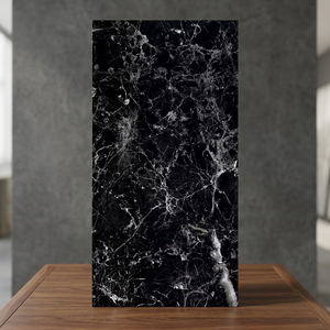 Nero Emprador 600x1200mm Premium Polished Glazed Porcelain Floor and <b>Wall</b> Tiles High Gloss Finish - Product Image 1