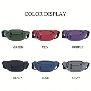 Sac banane sport en nylon personnalisé BSCI pour femme, sac de taille et de poitrine tendance avec ceinture réglable et logo décoratif, vente en gros partout dans le monde - Product Image 3