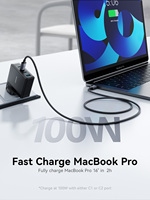 Chargeur rapide multi-ports JOYROOM 3C1A GaN, chargeur rapide USB-C PD GaN 100W