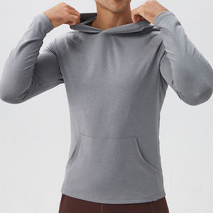 Sudadera Deportiva Personalizable con Logotipo, Color Sólido, para Hombre, Otoño Invierno, Absorbe la Humedad, Corte Holgado, para Gimnasio, Running, Entrenamiento, Manga Larga - Product Image 3