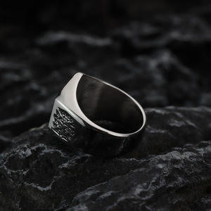Nordic Vintage Stainless Steel Men's <b>Ring</b> Geometric Viking Compass Design Hip Hop Style Gift Jewelry - Product Image 4