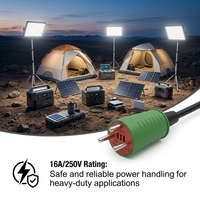 Adaptateur de couplage prise danoise 16A 230V IP44 vers prise CEE 16A 230V IP44 avec câble H07RN-F 3X1.5mm de 0.35M
