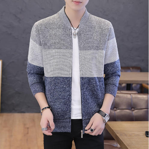 Baseball collar gray blue