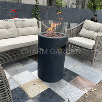 Brasero décoratif en béton élégant pour l'aménagement paysager extérieur