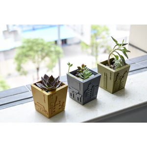 Многоцветный высококачественный экологичный цветочный горшок из PLA, современный пластиковый цветочный горшок, напечатанный на 3D-принтере, для украшения дома - Product Image 4