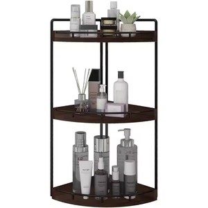 Organizador de baño de esquina de 3 niveles, encimera para almacenamiento, bandeja de tocador, organizador de mostrador de madera para cocina, tocador de baño - Product Image 1