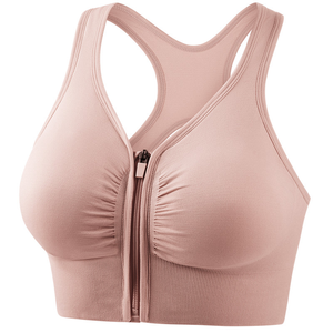 Nuevo sujetador deportivo 2026 al por mayor con cremallera frontal y espalda cruzada, ideal para tallas grandes, en <span class=keywords><strong>stock</strong></span> para entrenamientos. - Product Image 3