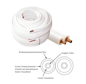 Tubería de cobre aislada con PE de alta densidad, tubo de cobre puro anticondensación para aire acondicionado <span class=keywords><strong>split</strong></span> - Product Image 2