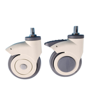 Roues TPR 4 pouces 100mm Roulette médicale avec frein pour roues de meubles hospitaliers