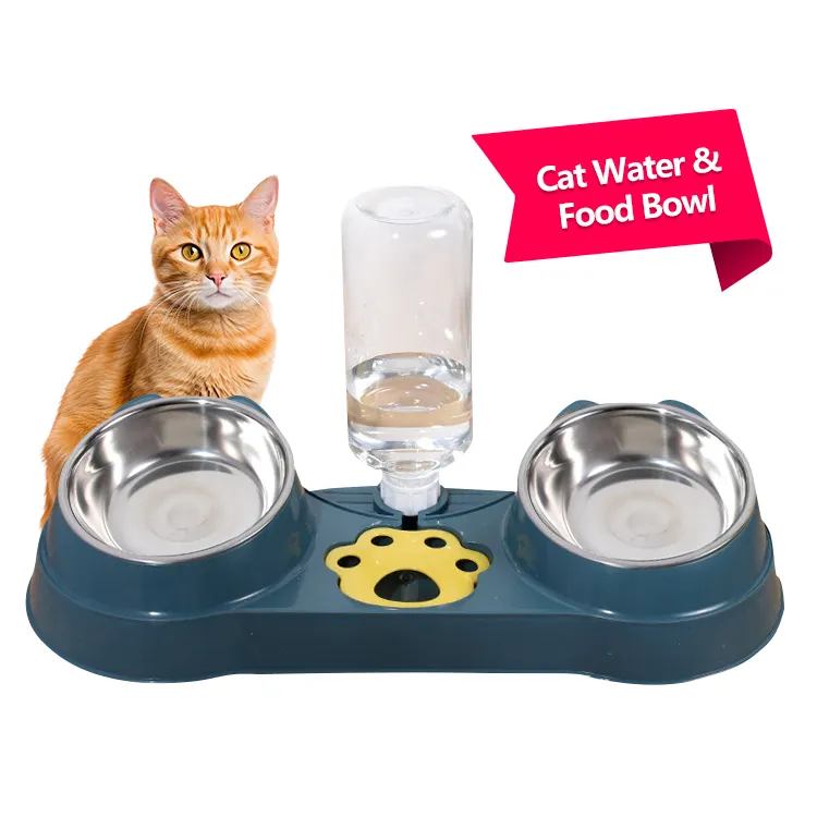 3 в 1 автоматический дозатор воды дозатор для собак и кошек контейнер для еды Питьевая подставка для посуды двойные миски