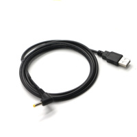 Câble USB 2.0 AM DC 5,5 mm 5V-24V 2A 1m avec gaine PVC, conducteur en cuivre étamé et blindage tressé pour batteries externes et téléphones mobiles
