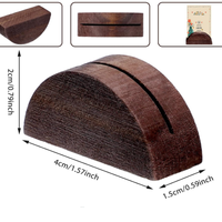 Soportes de Madera para Números de Mesa, Porta Tarjetas de Madera, Portafotos para Mesas, Diseño Semicircular para Etiquetas de Oficina, Fotos, Menús