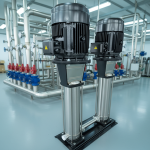 Pompe à jet verticale multi-étages en acier inoxydable 22KW 30HP, usage commercial OEM, connexion par collier, moteur d'aspiration - Product Image 2