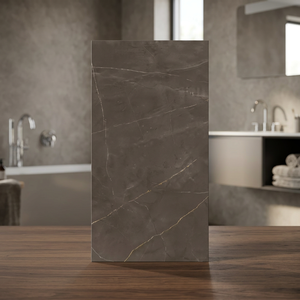 Azulejos de porcelana Amani Coffee de 800x1600 mm, súper brillantes, fabricados en India, diseño cerámico para paredes. - Product Image 1