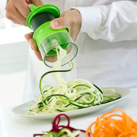 Pemotong Sayuran Spiral Multifungsi, Pengiris Dapur, Parutan Lapis Tunggal, Spiralizer untuk Buah & Sayuran OEM