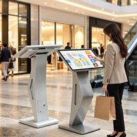 Kiosque tactile horizontal 21,5 pouces FHD, table tactile interactive Android 11, machine de consultation pour affichage en supermarché et magasin de détail