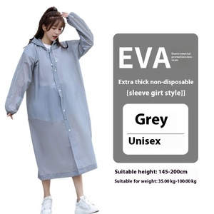 Eva Lightweight Rainproof for Poncho <b>Set</b> Waterproof Raincoat for Adults Primary School Students Free Size for Outdoor Hiking - Product Image 3