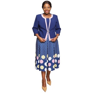 Turkey Women Clothing African Plus Size Elegant Office Wear 2 Pieces <b>Set</b> Dress Suit Women Church Dress - Product Image 1