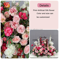 Arco de Boda Rosa Personalizado con Flores, Bola de Flores de Rosa Rosa con Arreglo Floral Verde