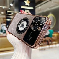 Coque de téléphone magnétique sans fil avec logo électroplaqué pour iPhone 17 16 15 14 13 12 Pro Max