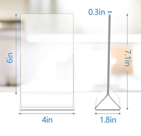 4x6 supports de Menu en acrylique pour l'affichage des menus Double face pour les restaurants, les fêtes et les mariages