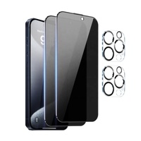 Ailun Lot de 3 protections d'écran anti-espion pour iPhone 16 Plus 17 Air Pro Max avec protection d'objectif d'appareil photo