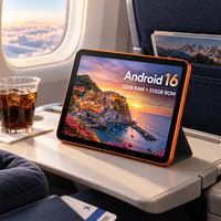 Tablette PC Android 16 professionnelle de haute qualité avec 8 cœurs, 12 Go de RAM, 512 Go de ROM, batterie 5000 mAh, écran HD 1280x800 et étui – Vente en gros