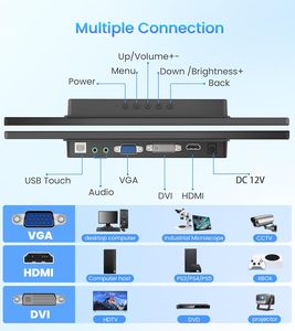 การเชื่อมต่อที่หลากหลายและรองรับอินพุต HDMI, VGA, DVI: จอภาพพกพาขนาด <span class=keywords><strong>14</strong></span> นิ้ว ที่ใช้งานร่วมกับแล็ปท็อป, พีซี, มินิพีซี, กล้องวงจรปิด - Product Image 3