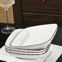 Ensemble de vaisselle 5 pièces en céramique à double poignée, compatible micro-ondes, peint à la main, style moderne minimaliste, avec couvercle, extra-large, pour soupe, chou et poisson