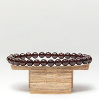 Bracelet extensible artisanal en perles de grenat rouge naturel de 6 mm pour enfants, collection Shrekha Creations, vente en gros