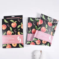 Masque peeling des pieds à la pêche biologique de marque privée OEM Exfoliant nourrissant pour peaux mortes pour des pieds doux et lisses