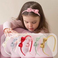Serre-tête mignon pour bébé avec nœud, bandeau en ruban printemps-été, cerceau à cheveux en tissu entièrement enveloppé pour filles