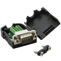 Adaptateur de bornier sans soudure DB9 mâle/femelle 9 broches de type vis industriel, connecteur DB9 pour l'automatisation et le contrôle industriel