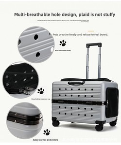 Luxo Multi-Function Durable Plastic <span class=keywords><strong>Pet</strong></span> <span class=keywords><strong>Trolley</strong></span> Caso Outdoor Portátil Pull Rod Dog Bag Qualidade <span class=keywords><strong>Pet</strong></span> <span class=keywords><strong>Carrier</strong></span> para viagens - Product Image 4