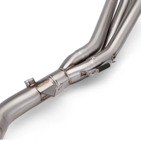 Knalpot Modifikasi Stainless Steel Khusus MT09 Sepeda Motor, Peredam Suara Depan Tengah Plastik, Sistem Knalpot Sepeda Motor