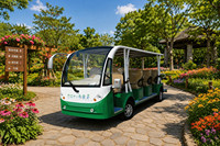 Bus électrique touristique 17 places 72V 150AH 7.5KW Autonomie 90-100km pour station balnéaire, site touristique, parc