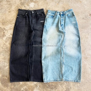 Jean Baggy Personnalisé en Tissu Selvedge 100% Denim Lourd Délavé Coupe Large – Pantalon Décontracté Streetwear Selvedge Baggy Vierge - Product Image 1