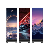 Écran publicitaire LED mobile portable, résistant à l'eau et aux rayures, pour centre commercial, exposition de cosmétiques et de vêtements