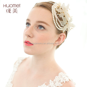 Usine Vente À La Main Perle De Mariage Accessoires De Cheveux De Mariée <span class=keywords><strong>Fantaisie</strong></span> Reine Diadèmes Couronne - Product Image 3