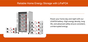 Batterie au lithium SunPlus 5KWH, stock US, LiFePO4, empilable, montage mural, protection IP65, communication Bluetooth/WiFi, hybride pour la maison - Product Image 6