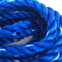 Corde en PEHD 100% vierge haute résistance et flexible, 3 brins, 660 mètres, bleue, 4 brins, polyéthylène, tailles 4MM 5MM 10MM 12MM 14MM 16MM